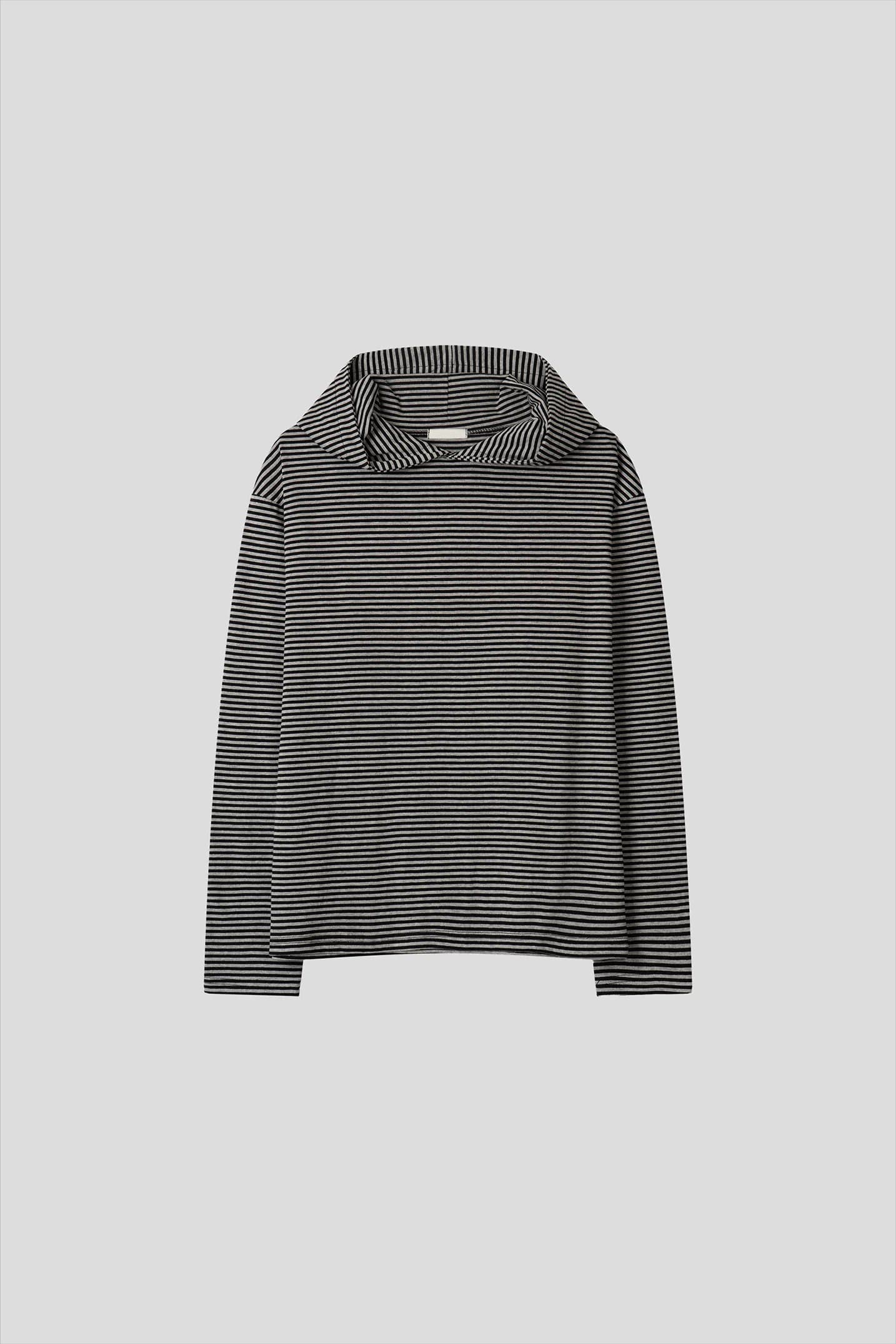 히오비 Venu Stripe Layered Hoodie